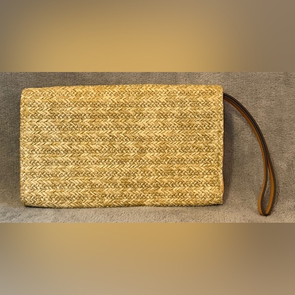 💙⚓️💙VERA BRADLEY💙⚓️💙Anchors Aweigh Natural Straw Beach Wristlet/NWOT - Picture 5 of 7